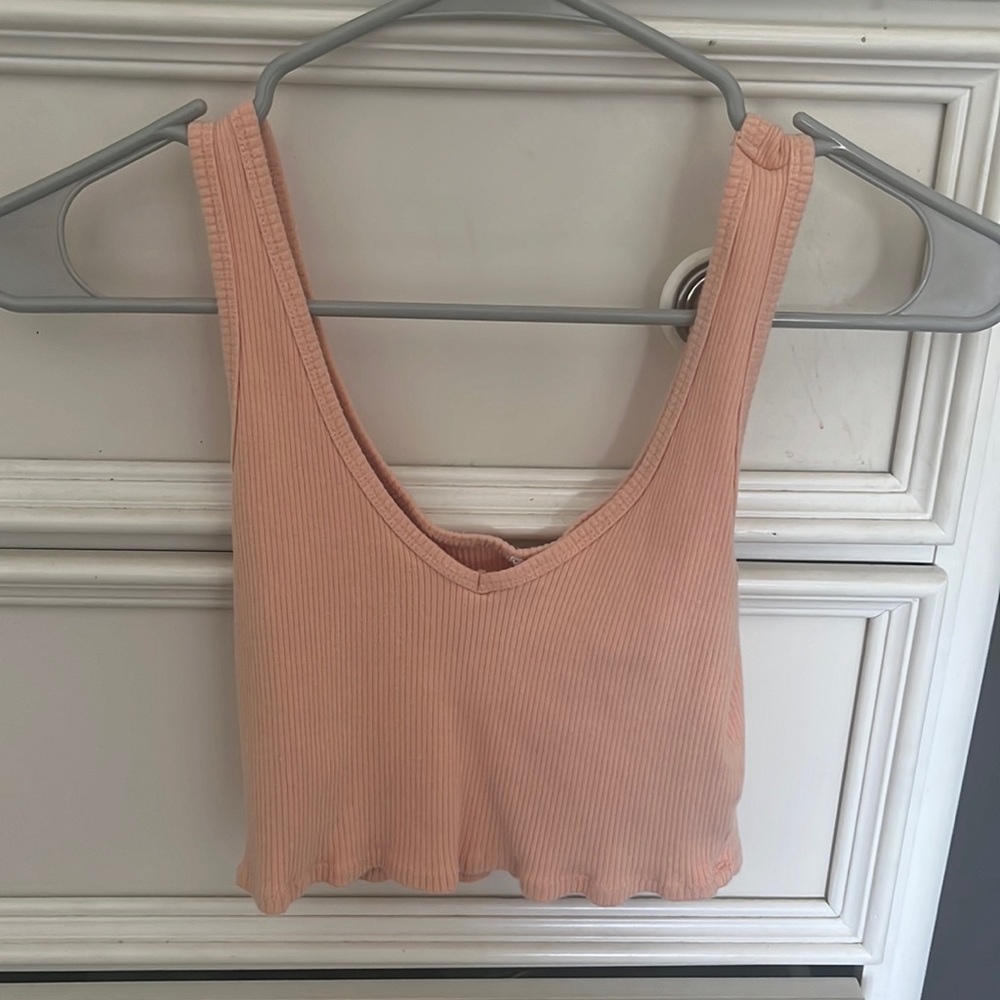 Orange cropped tank